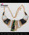 Alloy drop exaggerated necklace popular in Europe and America in black and white necklace sweater chain