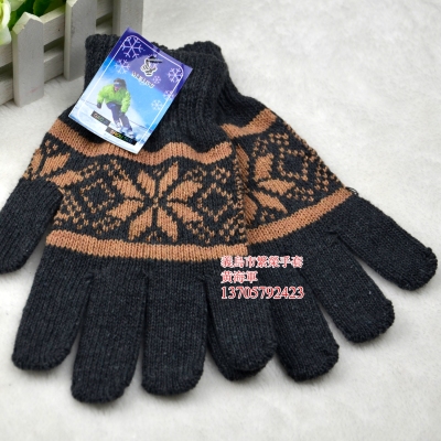 The snow men's gloves gloves jacquard gloves