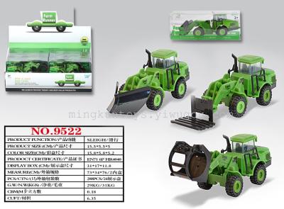 Alloy pull back model construction vehicles toys set 9522