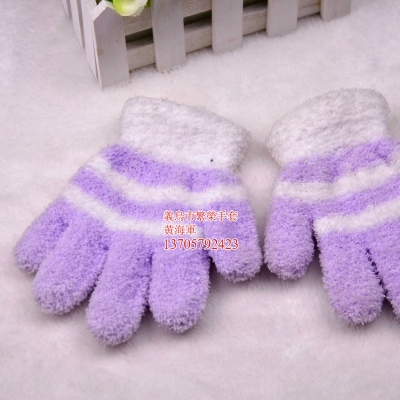 Gloves of children's gloves in double side velvet glove