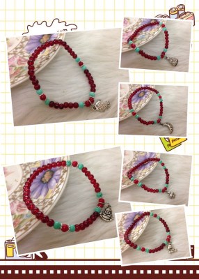 Imitation 4mm wine red garnet bracelet women jewelry rings bracelets S11