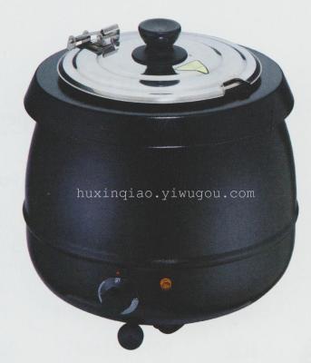 Electric Commercial Soup/Congee/Porridge Kettle Buffet Soup Warmer with Insert Pot and Lid; YDSK-10 black/400W/10 liter