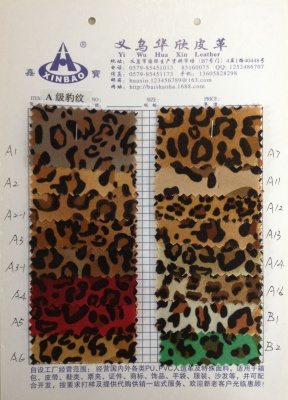 "Hua Hin leather" off-the-shelf size Leopard print leather Leopard PU handbags shoes fabrics leather