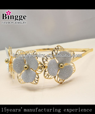 Electroplated gold iron head fashion hair accessories