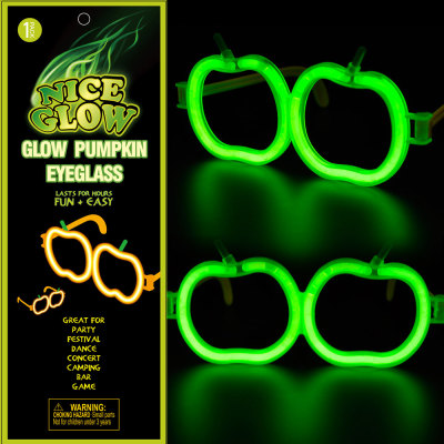 Hardcover pumpkin Apple glasses suit Halloween glowstick set fluorescent luminous stick light stick