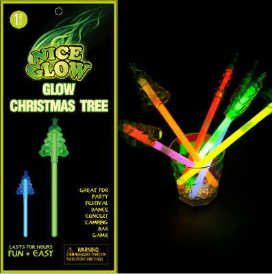 glow  Christmas tree wand ,glow tree sticks glow toys glow stick 