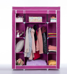 Large steel-framed reinforced single simple clothes cupboard double cloth closet