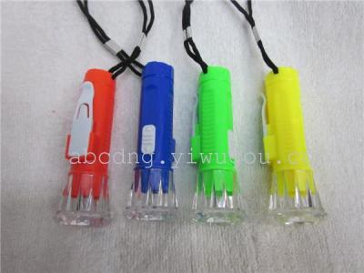 Linked to transparent plastic small flashlight LED flashlight head Torch flashlight factory outlet