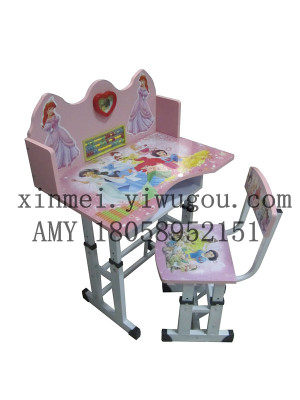 Factory direct sale family princess cartoon can students desk writing office desk chair toys