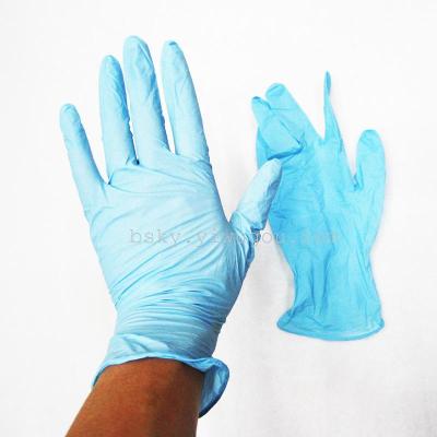 Disposable gloves blue, purple tinted gloves. Industrial gloves antistatic labor protection