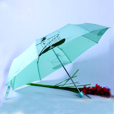 Boutique Fashion Triple Folding Umbrella Creative Sunny Umbrella High Quality Advertising Umbrella Wholesale Custom Printing