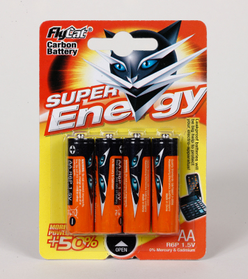 FLYCAT yellow cat 4 5th card battery carbon zinc battery