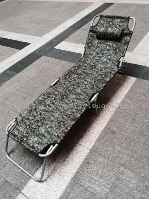 Digital camouflage fabric 30 percent tube-bed folding beach bed camping bed cot bed