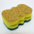 Three-in-One Polyester Scouring Sponge 2-Piece Packed Rag Dishwashing Eraser Cleaning Cloth Cleaning Sponge Brush