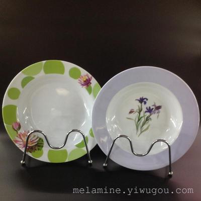 Melamine Deep Plates Melamine Tableware 9-Inch Deep Plates Imitation Porcelain Tableware