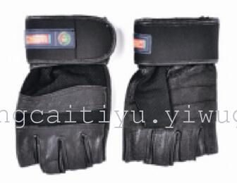 The classic men's and women's leather fight Shuangpai Half Finger Gloves SC-87086