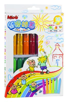 New water-soluble silky crayons washable child drawing crayon US 16 color box
