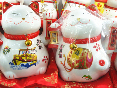 His lucky cat ornaments creative Office opening move, the lucky cat gifts wholesale