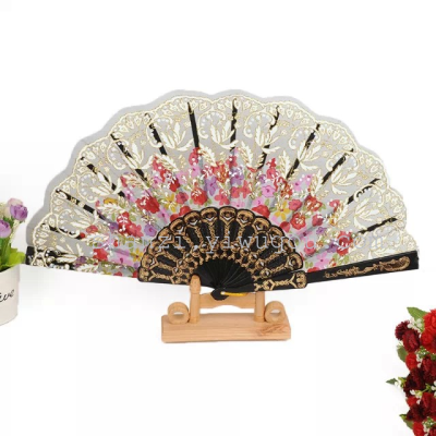 2015 New Spain fan plastic fan fabric plastic fan factory direct