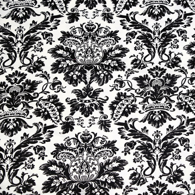 Black and white European pattern twill chintz wholesale window curtain fabric clothing fabric