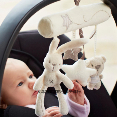 Baby carriages hanging plush toy rabbit color card packing