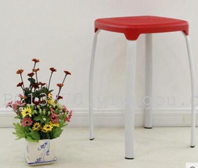 IKEA's stylish color stacked household plastic stool bar stool-thickening a simple stool stool breakfast bench