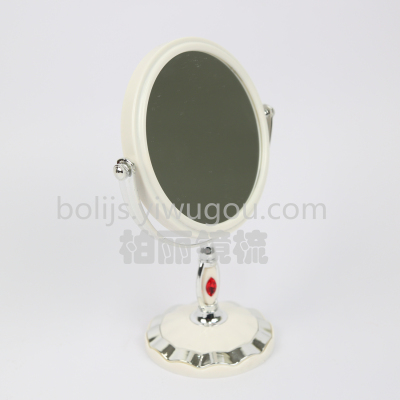 White round mirror, mirror, mirror, mirror, plastic, double-sided, magnifying glass, 216-6a.