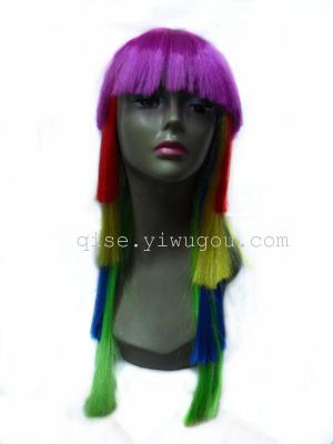 Halloween dance party layered straight hair wig wigs performances wig