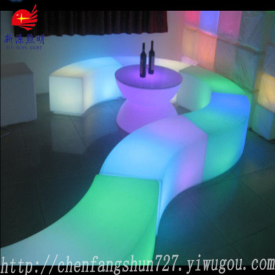Luminous Led Arc Splicing Stool Bar Outdoor Fashion Creative Bar Chair Luminous Colorful Bar Stool