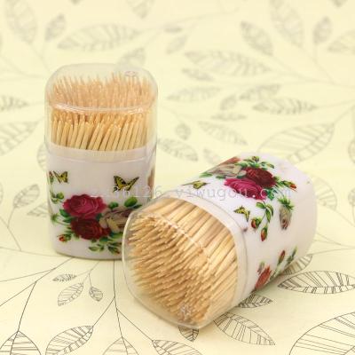Curved square barrel toothpick disposable bamboo toothpick toothpick fine