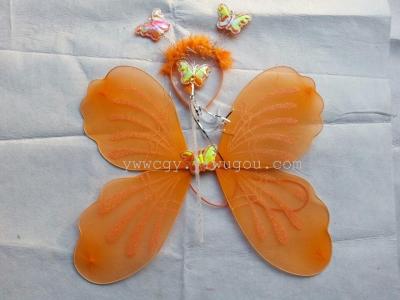 Factory direct single glitter butterfly wings stockings set of three