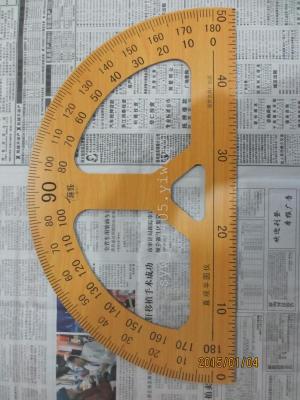 Teaching large high quality wooden Protractor a protractor with a ruler