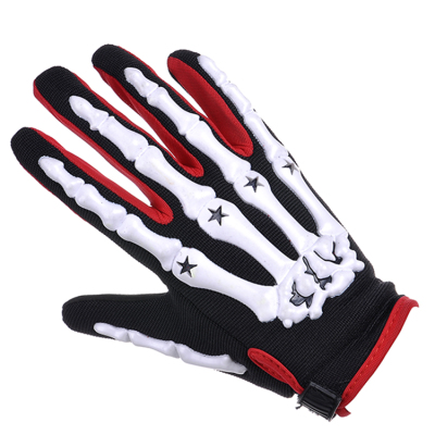 Wholesale skull bones joints full finger cycling gloves bike gloves glove