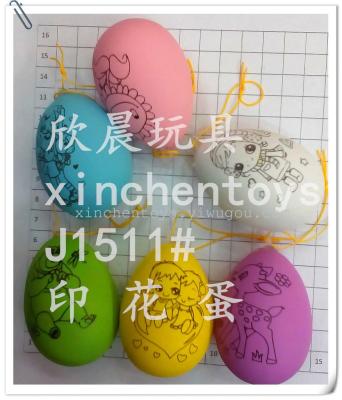 6 printing color Christmas egg ornaments toy