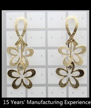 Plum blossom-shaped metal earrings fashion earrings