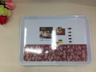 Melamine plate resin tray, Melamine plate