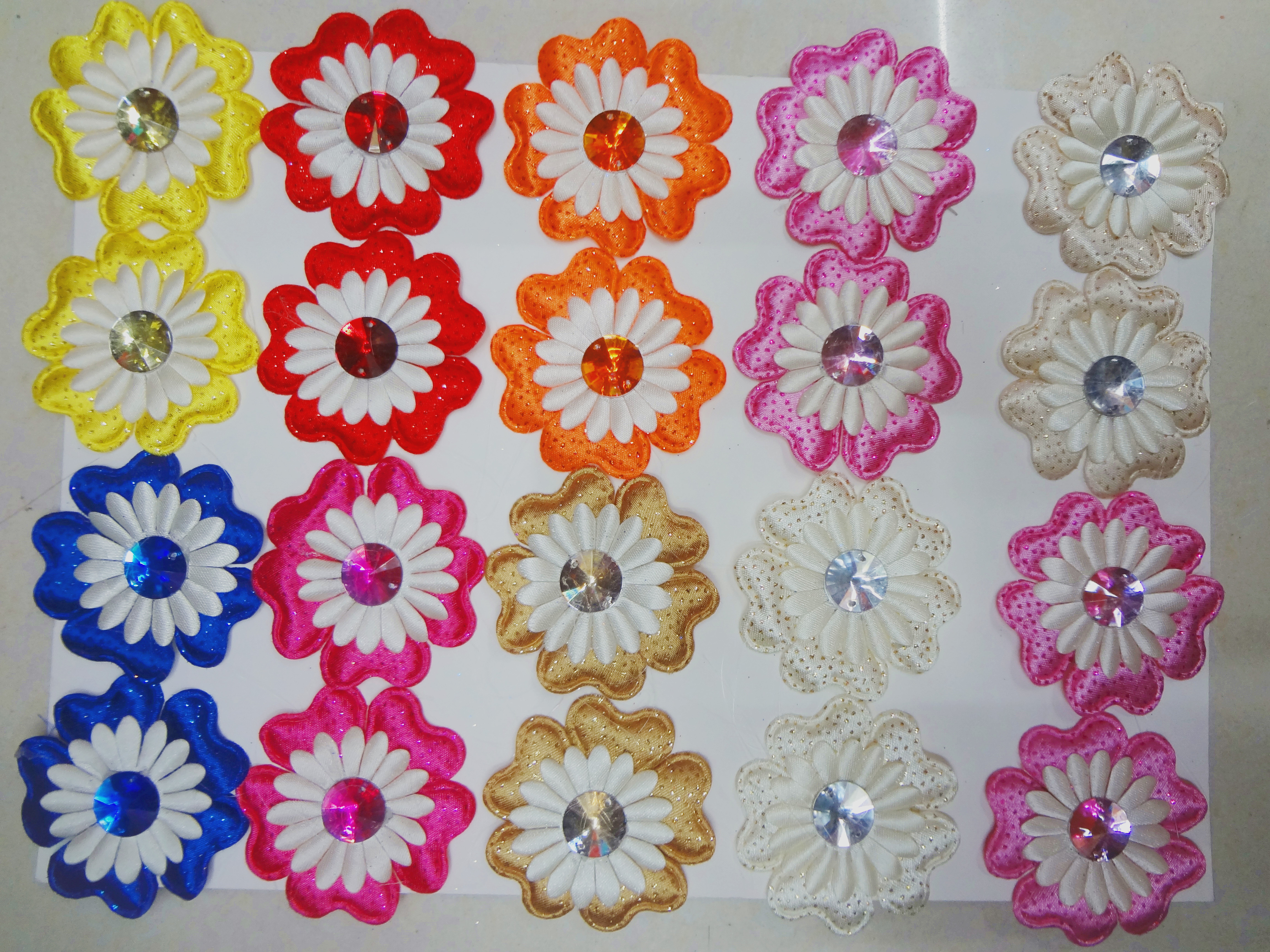 2015年烫金花点钻纯手工儿童服饰配饰