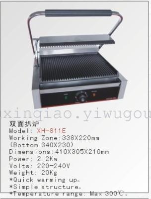 Double-Sided Electric Grill Griddle, Rugged Heating Surface, Press & Compact, Panini Sandwich Grill, XH-811E