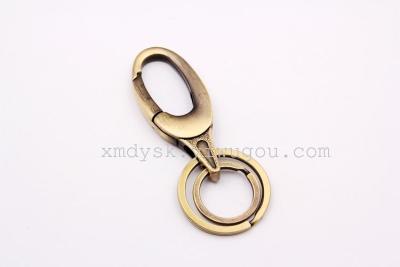 XMD832 large antique copper double ring quality alloy key chain manufacturer direct sale