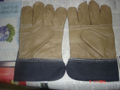 Furniture split leather palm (take) welding labor protection gloves