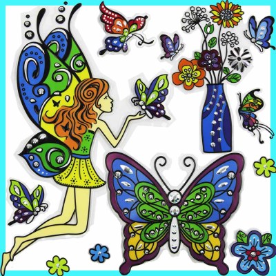 Color black hydraulic free stickers sticker Butterfly wall stickers removable creative decoration