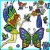 Color black hydraulic free stickers sticker Butterfly wall stickers removable creative decoration