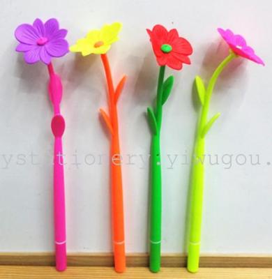 Grass flower gel ink pen Korean stationery wholesale factory direct