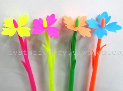 Lovely soft gel gel small grass flower pen factory outlet