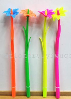 Small flowering plant gel ink pen, Japan and Korea creative stationery wholesale factory direct