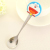 Cute silica gel handle stainless steel spoon fashion cartoon spoon coffee stirrer