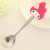 Cute silica gel handle stainless steel spoon fashion cartoon spoon coffee stirrer