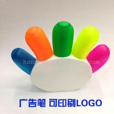 Highlighter-colored fingers the Palm Advertising Pen Highlighter modeling printed gifts