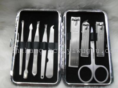 Middle frame portable nail clippers 9 sets of stainless steel nail scissors beauty pedicure tools nail clippers wholesale