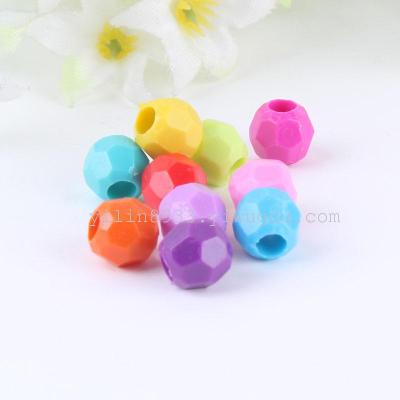 8MM large hole bead solid color children's toys DIY accessories
